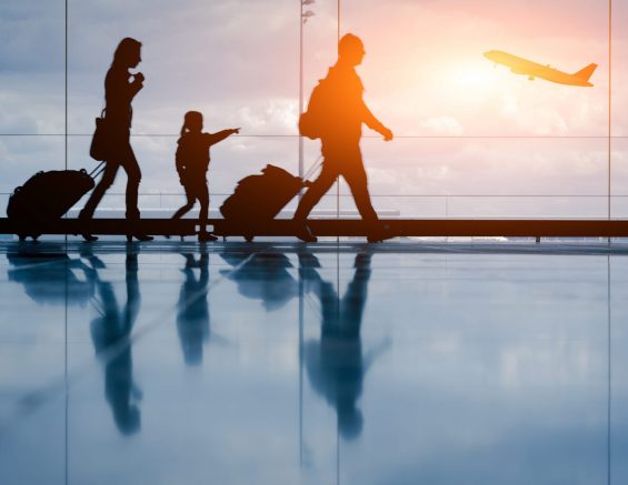 Family in Airport